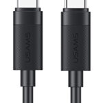 USAMS καλώδιο USB-C SJ780, 60W, 480Mbps, 1m, μαύρο - 6958444997216