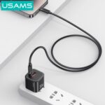 USAMS καλώδιο Lightning σε USB-C SJ781, 30W, 480Mbps, 1m, μαύρο - 6958444997247 - Image 2