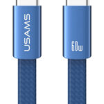 USAMS καλώδιο USB-C SJ783, 60W, 480Mbps, flat, 1.2m, μπλε - 6958444997421