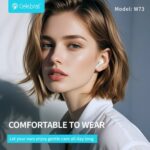 CELEBRAT earphones με θήκη φόρτισης W73, True Wireless, 13mm, 33/380mAh, λευκά - 6925146995208 - Image 2