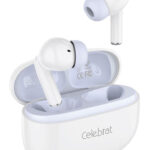CELEBRAT earphones με θήκη φόρτισης W73, True Wireless, 13mm, 33/380mAh, λευκά - 6925146995208