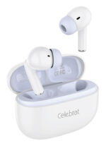 CELEBRAT earphones με θήκη φόρτισης W73, True Wireless, 13mm, 33/380mAh, λευκά - 6925146995208