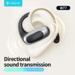 CELEBRAT earphones με θήκη φόρτισης W77, OWS, 12mm, 40/400mAh, μαύρα - 6925146995246 - Image 2