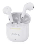CELEBRAT earphones με θήκη φόρτισης W79, True Wireless, 13mm, 30/300mAh, λευκά - 6925146995277