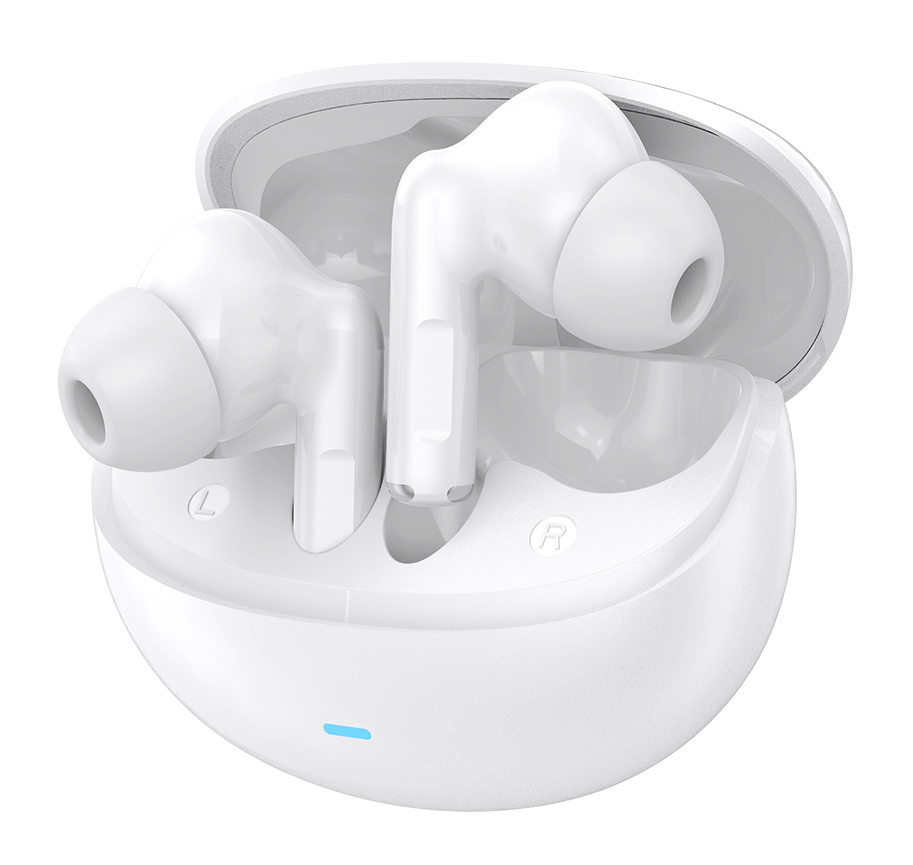 W80-WH CELEBRAT earphones με θήκη φόρτισης W80, True Wireless, 13mm, 30/230mAh, λευκά - 6925146995291 - Image 1