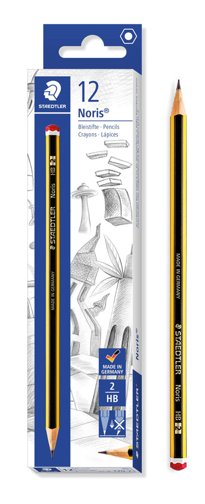 120-2 STAEDTLER ξύλινο μολύβι Noris 120-2, εξάγωνο, ΗB2, 12τμχ - 4007817105047 - Image 1