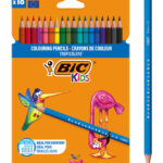 BIC σετ χρωματιστές ξυλομπογιές Kids Tropicolors, εξάγωνες, 18τμχ - 3270220020097