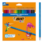 BIC σετ χρωματιστές ξυλομπογιές Kids Tropicolors, εξάγωνες, 24τμχ - 3270220022510