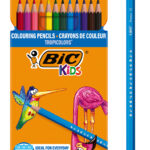 BIC σετ χρωματιστές ξυλομπογιές Kids Tropicolors, εξάγωνες, 12τμχ - 3270220022503