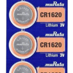 MURATA μπαταρίες λιθίου CR1620, 3V, 5τμχ - 4582503192421
