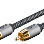GOOBAY καλώδιο ήχου RCA σε RCA 65296, 2m, μαύρο/ασημί - 4040849652967