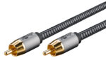 GOOBAY καλώδιο ήχου RCA σε RCA 65296, 2m, μαύρο/ασημί - 4040849652967