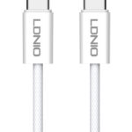 LDNIO καλώδιο USB-C iP-901c, 65W, 480Mbps, 1m, λευκό - 6933138601990