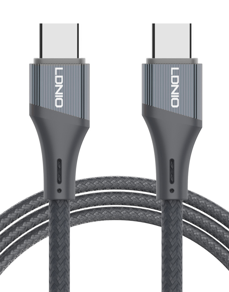 6933138602355 LDNIO καλώδιο USB-C LC632c, 100W, 480Mbps, 2m, μαύρο - 6933138602348 - Image 1