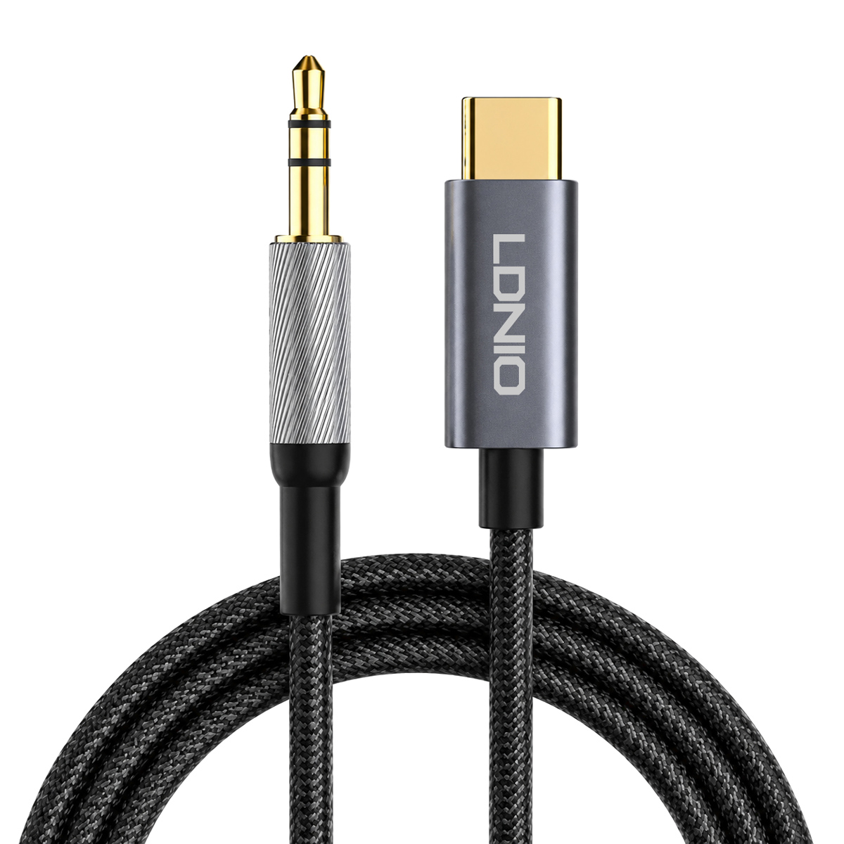 6933138602546 LDNIO καλώδιο USB-C σε 3.5mm LS-Y92c, 2m, μαύρο - 6933138602546 - Image 1