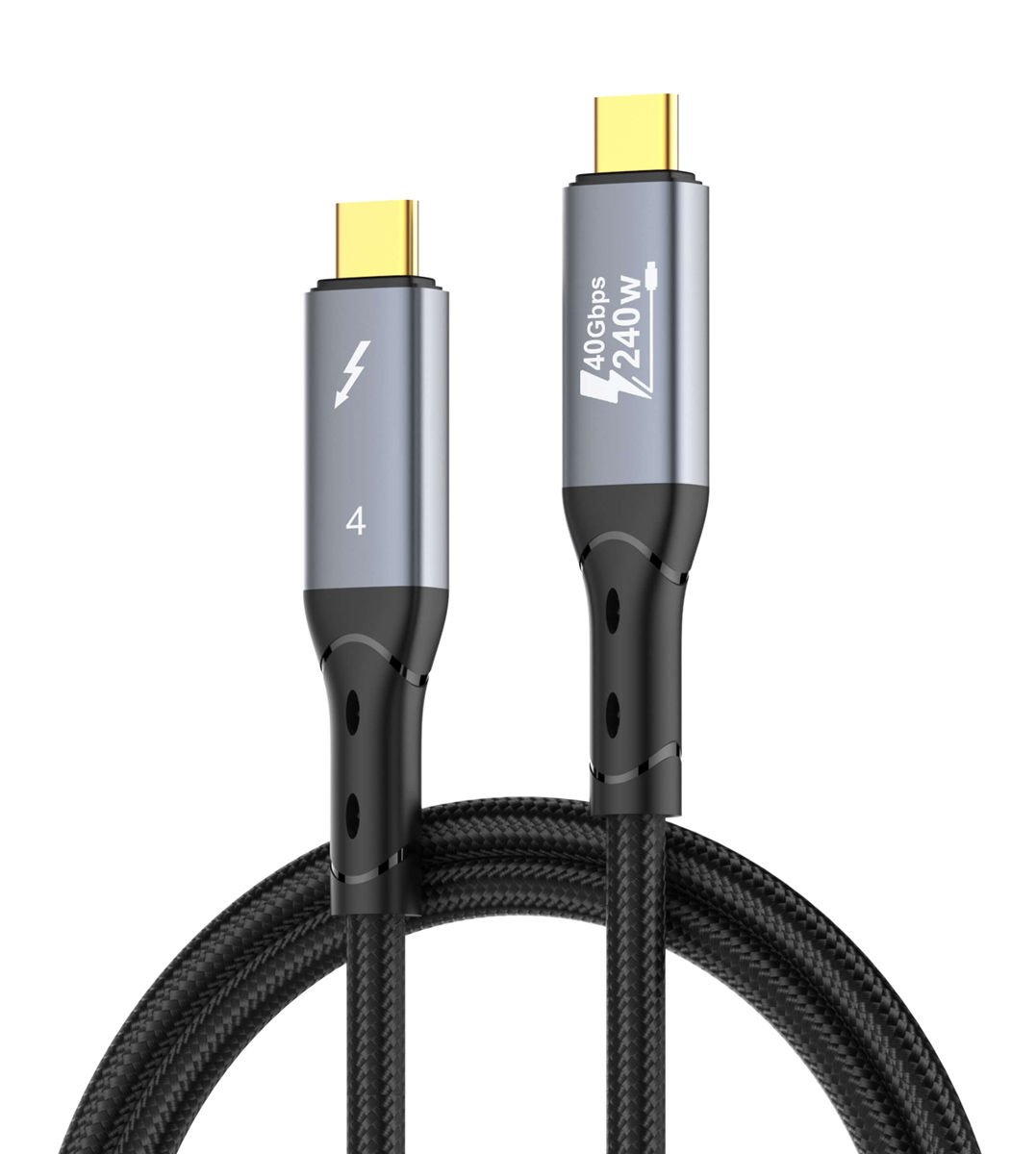 6933138602829 LDNIO καλώδιο USB-C TC-11c, 240W, 40Gbps, 8K/60Hz, 1m, μαύρο - 6933138602829 - Image 1