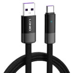 LDNIO καλώδιο USB-C σε USB LS242Q, flat, 100W, 480Mbps, 2m, μαύρο - 6933138603628