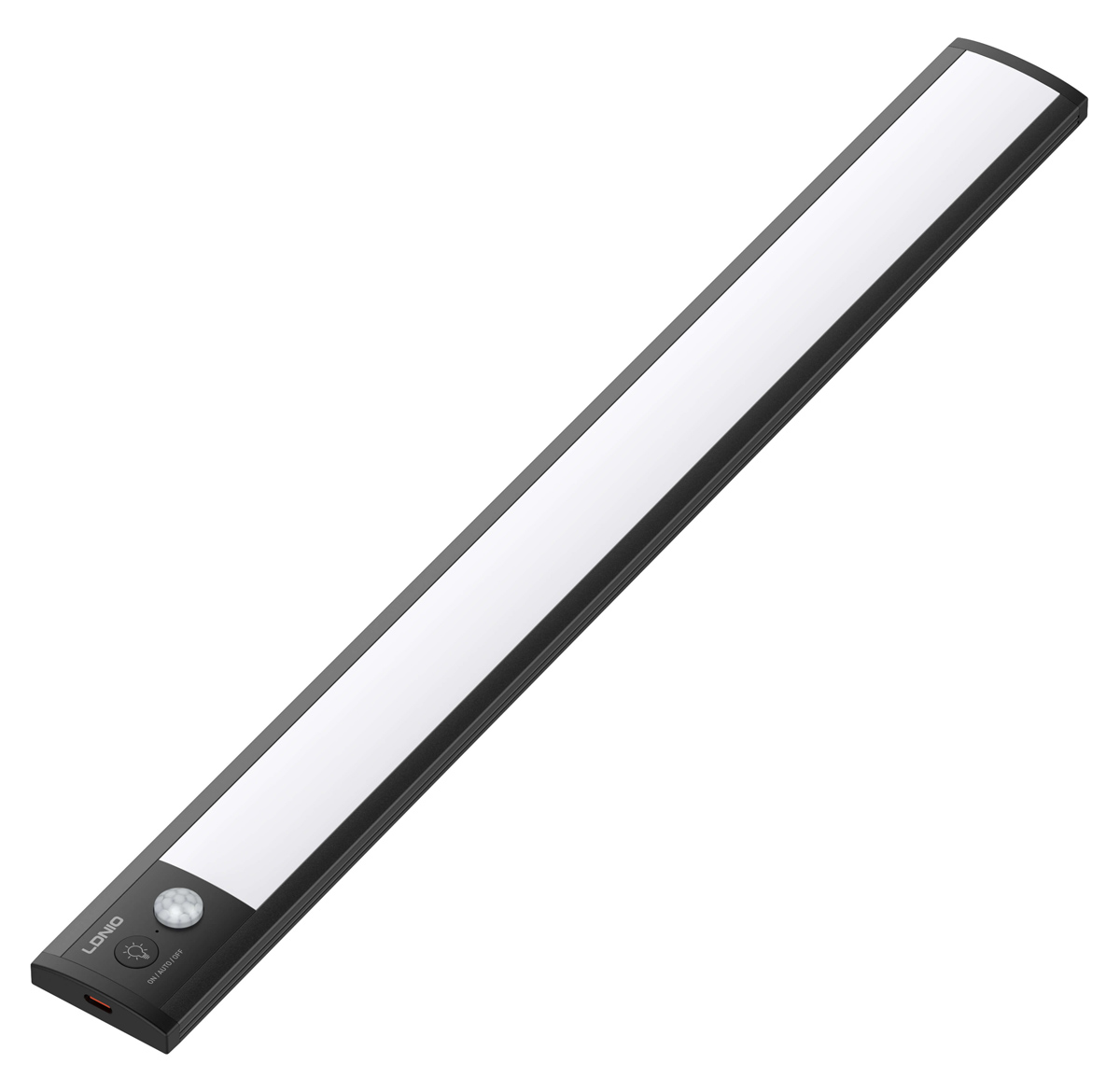 6933138604144 LDNIO LED φωτιστικό τοίχου/ντουλάπας Y5 με αισθητήρα κίνησης, 410x42x14.5mm, μαύρο - 6933138604144 - Image 1