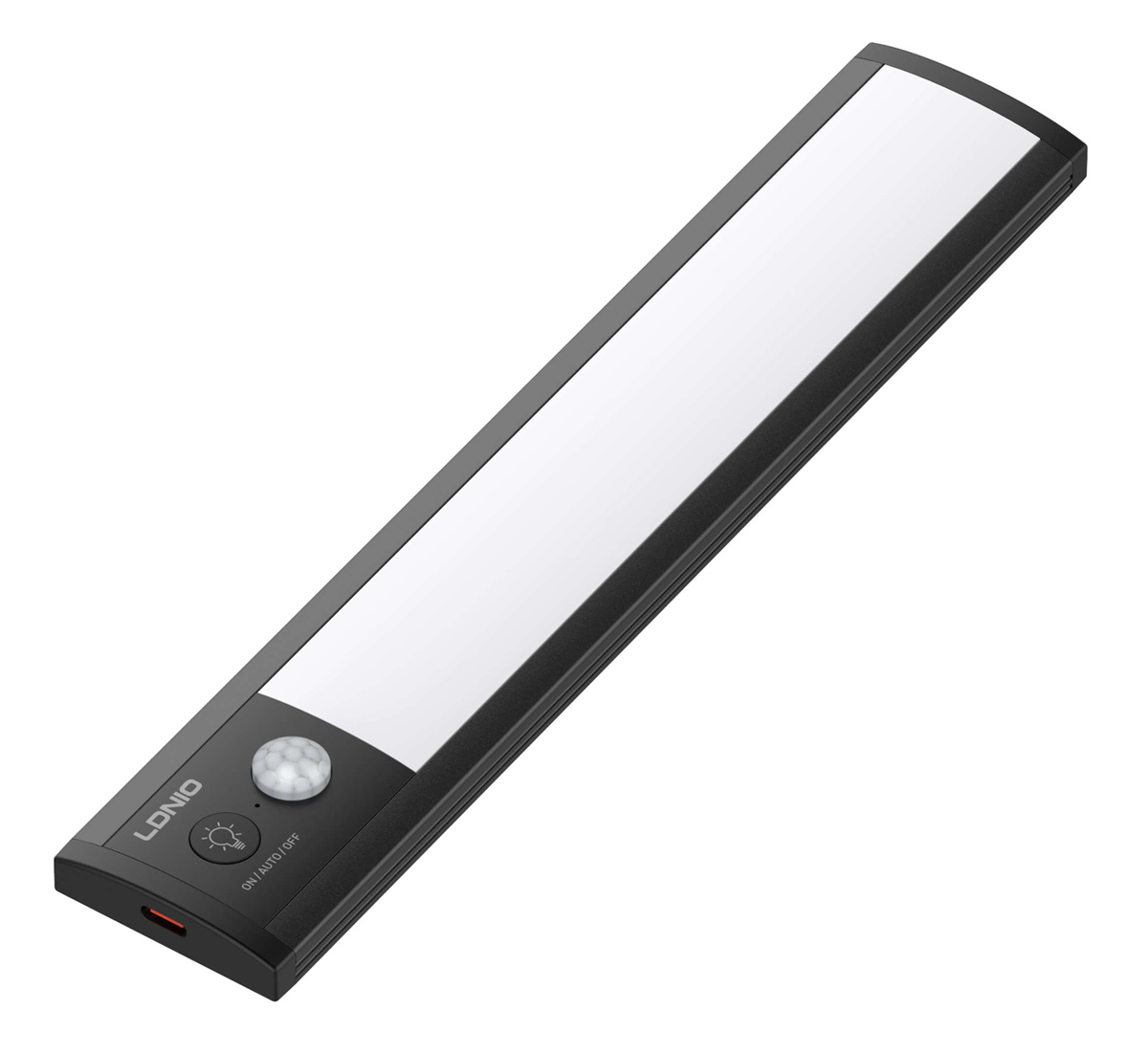 6933138604151 LDNIO LED φωτιστικό τοίχου/ντουλάπας Y5-1 με αισθητήρα κίνησης, 220x42x14.5mm, μαύρο - 6933138604151 - Image 1