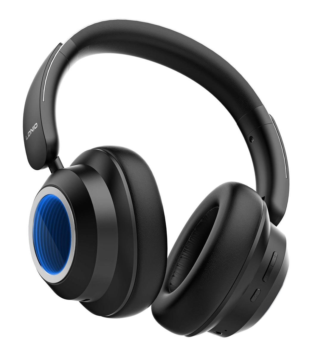 6933138604373 LDNIO headphones H01, ασύρματα & ενσύρματα, 40mm, 1000mAh, ANC, μαύρα - 6933138604373 - Image 1
