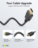 GOOBAY καλώδιο HDMI 80105 με Ethernet, soft, 4K/60Hz, 18 Gbps, 5m, μαύρο - 4040849801051 - Image 2