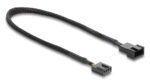 DELOCK καλώδιο προέκτασης 4pin PWM 91360 για ανεμιστήρες, 30cm, μαύρο - 4043619913602