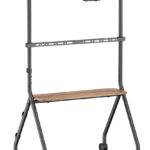 BRATECK βάση τηλεόρασης δαπέδου FS66-46F-01, 37-86", έως 80kg, με ράφι & ροδάκια - 5210131163269