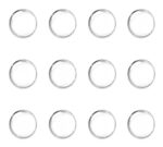 HOME USE στοπ πόρτας HUH-0264, αυτοκόλλητο, PU πλαστικό, 25x10mm, διάφανο, 12τμχ - 5210131160954