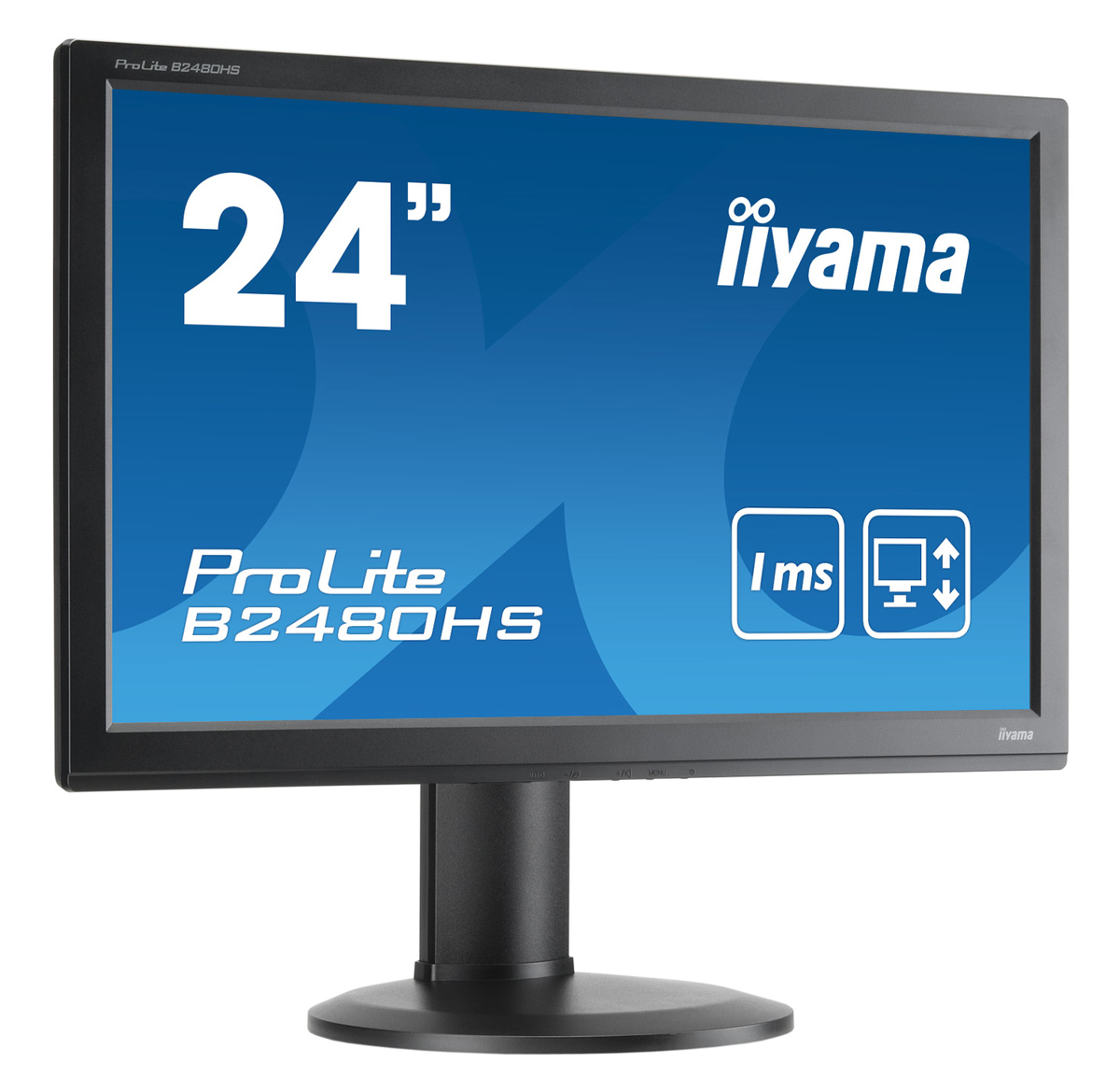 M-B2480H IIYAMA used οθόνη B2480H LED, 24" 1920x1080, VGA/DVI/HDMI, Grade A - 5210131125588 - Image 1