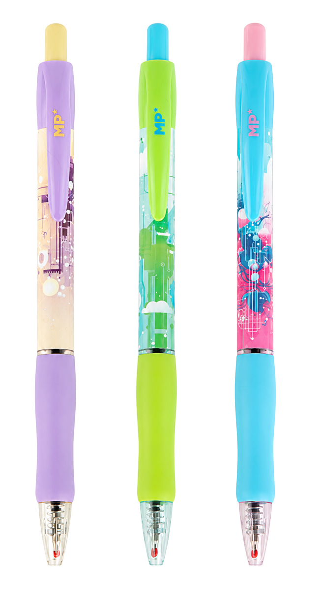 PE140-14 MP στυλό διαρκείας ballpoint PE140-14, 0.7mm μύτη, 14.5cm, μπλε, διάφορα σχέδια, 1τμχ - 8435721038414 - Image 1