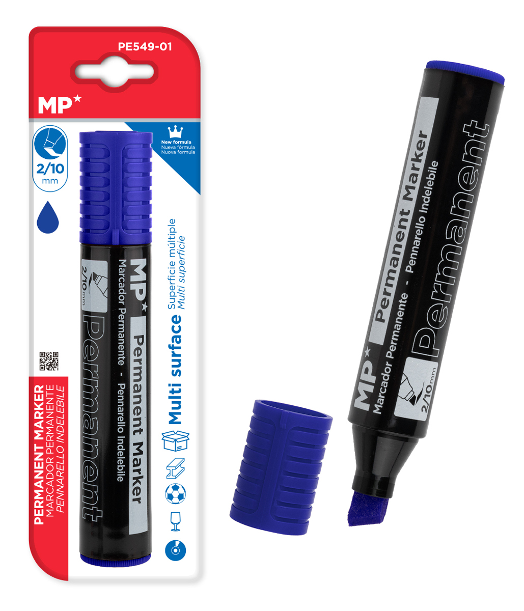 PE549-01 MP ανεξίτηλος μαρκαδόρος PE549-01, 2-10mm μύτη, μπλε - 8435721038803 - Image 1