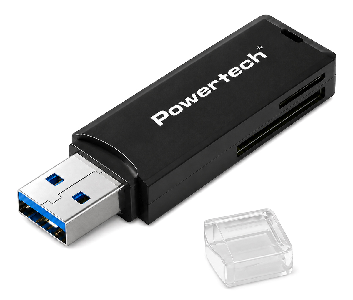 PT-1605 POWERTECH card reader PT-1605 για SD & micro SD, USB 3.0, 5Gbps, μαύρο - 5210131162668 - Image 1