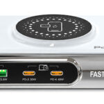 POWERTECH σταθμός φόρτισης PT-1624, 2x USB/2x USB-C/wireless, 72W, λευκός - 5210131163672