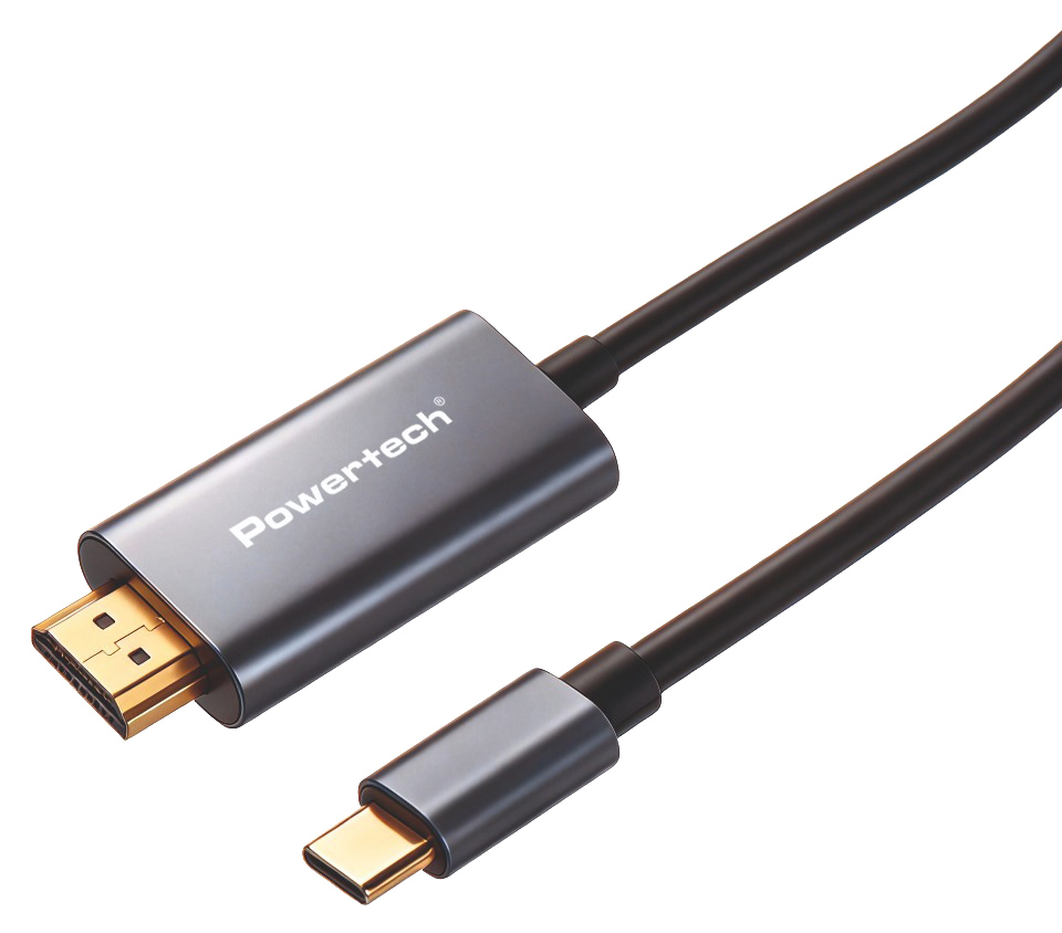 PTR-0209 POWERTECH καλώδιο USB-C σε HDMI PTR-0209, 4K/30Hz, 10 Gbps, 1m, μαύρο - 5210131161548 - Image 1