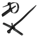 POWERTECH δεματικά καλωδίων με ούπα TIES-084, 7x150mm, μαύρα, 100τμχ - 5210131161586